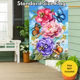 ‘Butterflies and Peonies’ Decorative Flag