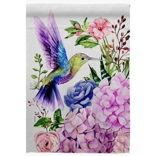 ‘Purple Hummingbird’ Decorative Flag