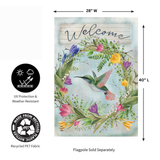 ‘Hummingbird Wreath’ Decorative Flag