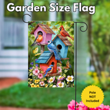 ‘Spring Celebration Birdhouses’ Decorative Flag