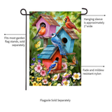 ‘Spring Celebration Birdhouses’ Decorative Flag