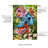 ‘Spring Celebration Birdhouses’ Decorative Flag