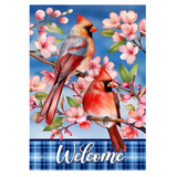 ‘Cherry Blossom Cardinal’ Decorative Flag