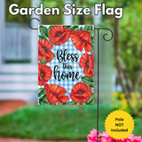 ‘Bless This Home Checkered Floral’ Decorative Flag