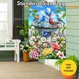 ‘Backyard Birdbath’ Decorative Flag