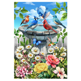 ‘Backyard Birdbath’ Decorative Flag