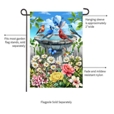 ‘Backyard Birdbath’ Decorative Flag