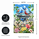 ‘Backyard Birdbath’ Decorative Flag