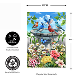 ‘Backyard Birdbath’ Decorative Flag
