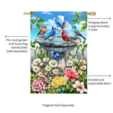 ‘Backyard Birdbath’ Decorative Flag