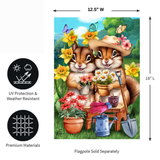 ‘Springtime Chipmunks’ Decorative Flag