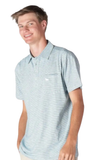 SIMPLY SOUTHERN Men’s Seaside Polo-Light Blue Stripe