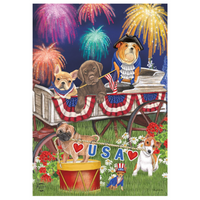 ‘Patriotic Pups’ Decorative Flag