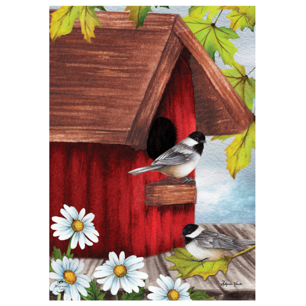 ‘Birdhouse Friends’ Decorative Flag