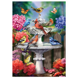 ‘Spring Bath Birds’ Decorative Flag