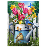 ‘Floral Watering Can’ Decorative Flag