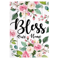 ‘Floral Bless Our Home’ Decorative Flag