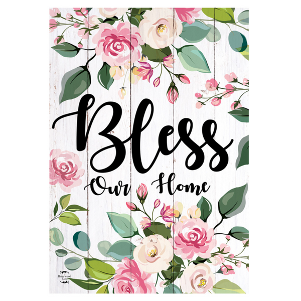 ‘Floral Bless Our Home’ Decorative Flag