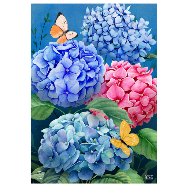 ‘Colorful Hydrangea’ Decorative Flag
