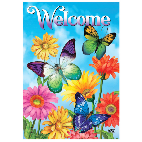 ‘Fluttering Butterflies’ Decorative Flag