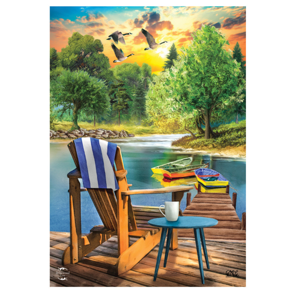 ‘Lakeside Escape’ Decorative Flag