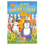 ‘Cats Spoiled Here’ Decorative Flag