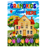 ‘Grandkids Loved Here’ Decorative Flag