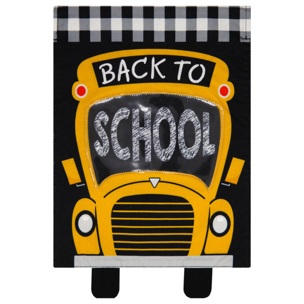 ‘Back to School Burlap’ Decorative Flag