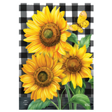 ‘Checkered Sunflowers’ Decorative Flag