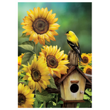 ‘Goldfinch and Sunflowers’ Decorative Flag