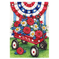 ‘Patriotic Wagon’ Decorative Flag