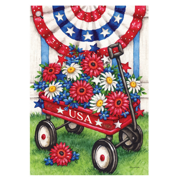 ‘Patriotic Wagon’ Decorative Flag