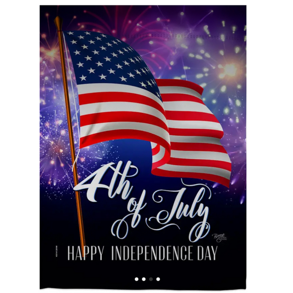‘4 of July’ Decorative Flag