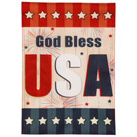 ‘American USA Burlap’ Decorative Flag