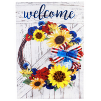 ‘American Floral Wreath’ Decorative Flag