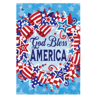 ‘God Bless Wreath’ Decorative Flag