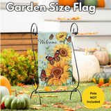 ‘Butterfly Glow Burlap’ Decorative Flag