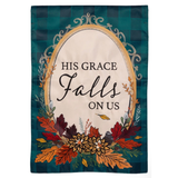 ‘His Grace Falls On Us Appliqué’ Decorative Flag