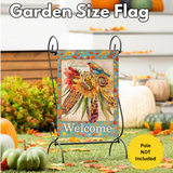 ‘Jeweled Fall Maize Burlap’ Decorative Flag