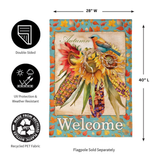 ‘Jeweled Fall Maize Burlap’ Decorative Flag