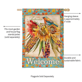 ‘Jeweled Fall Maize Burlap’ Decorative Flag