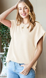 Heimish Dolman Round Neck Short Sleeve With Band Top