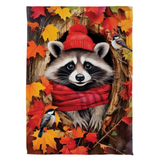 ‘Cozy Racoon’ Decorative Flag