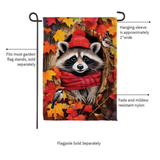 ‘Cozy Racoon’ Decorative Flag