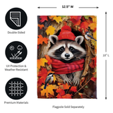 ‘Cozy Racoon’ Decorative Flag