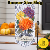 ‘Fall Floral Toile’ Decorative Banner Flag