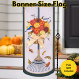 ‘Fall Garden Rake & Mums’ Decorative Banner Flag