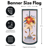 ‘Fall Garden Rake & Mums’ Decorative Banner Flag