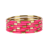 BuDha Girl, Pink Veda Bangles, Set of 6