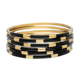 BuDha Girl, Black Veda Bangles, Set of 6